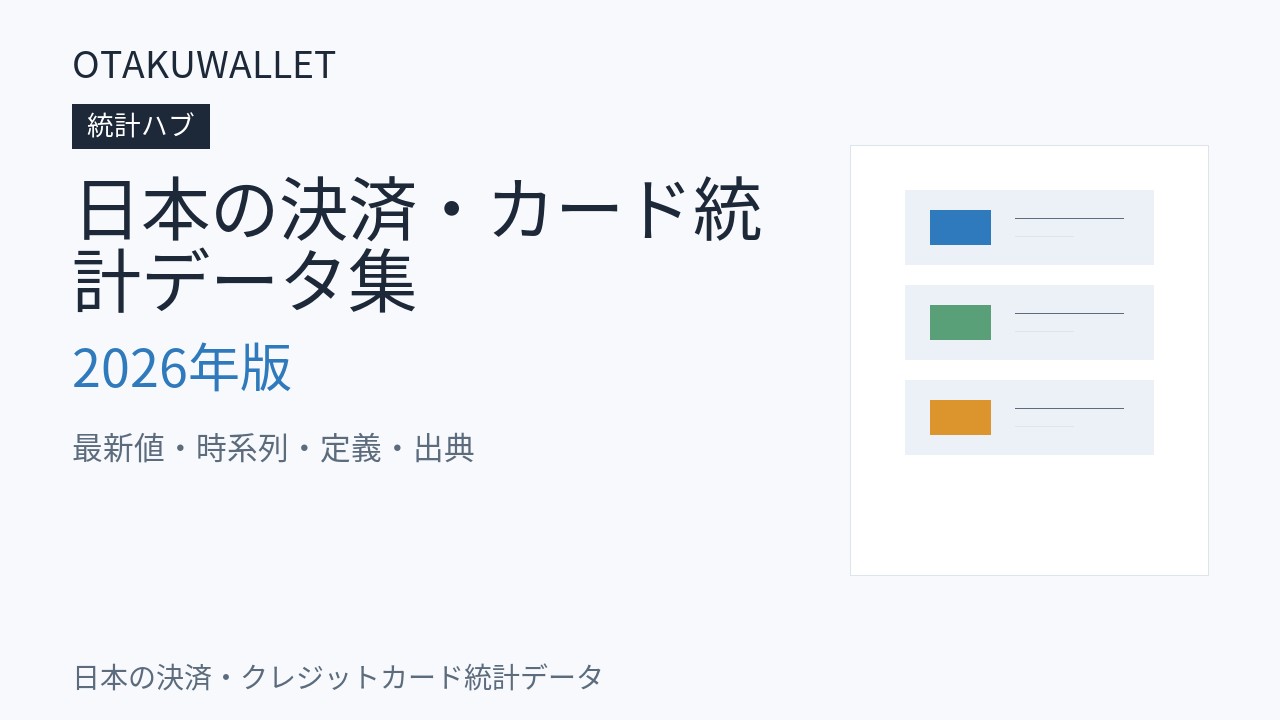 日本の決済・クレジットカード統計データ集【2026年版】